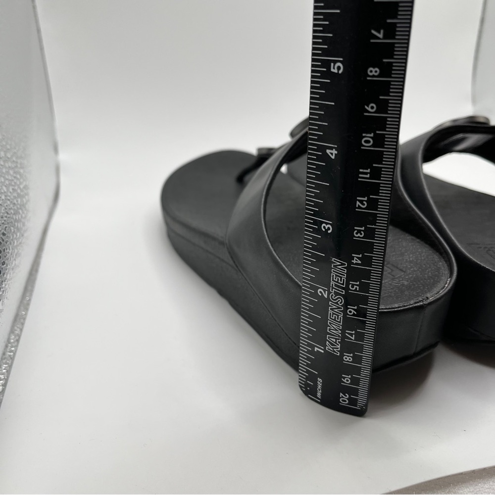 NWOB FitFlop Women's Metallic Medallion Flip Flop size US 8 black comfort 1191 - Picture 10 of 10